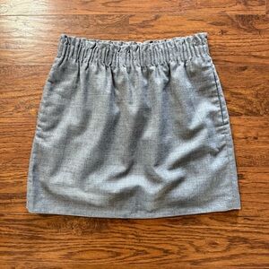 J. Crew Wool Pull On Gray Sidewalk Skirt Size 6